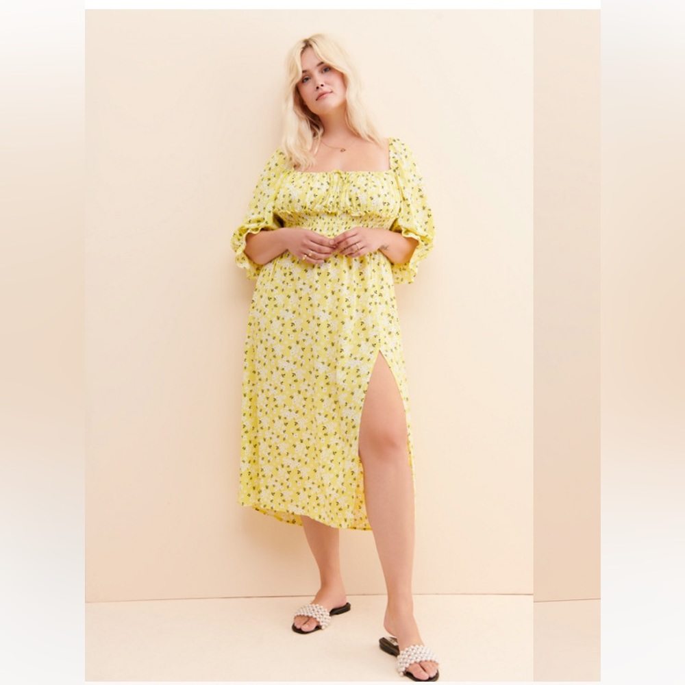 For Love & Lemons Chrysanthemum Midi Dress Size Large